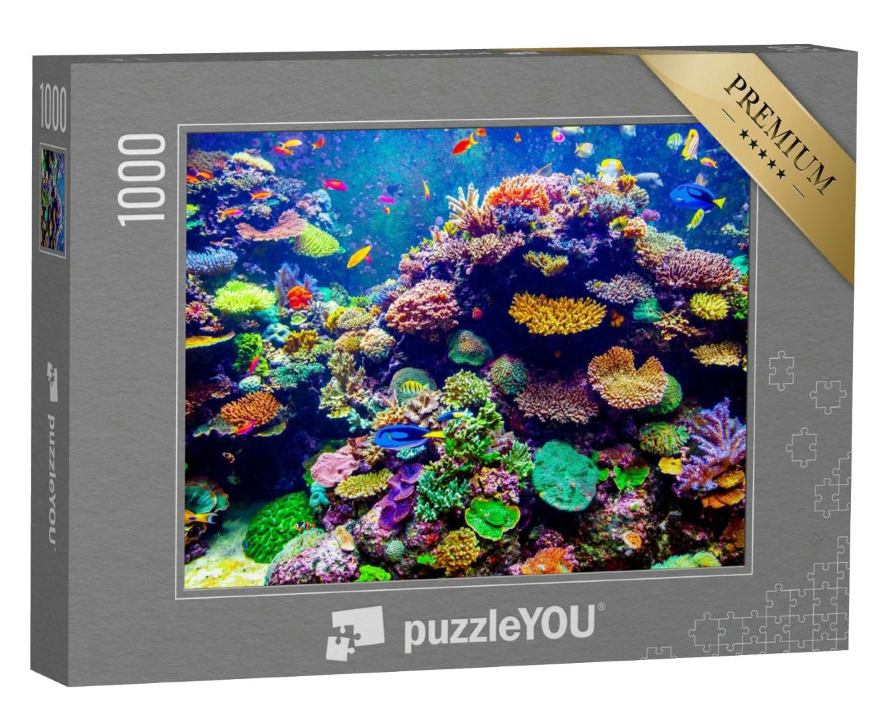 Puzzle 1000 Teile „Singapur Aquarium: Korallen und tropische Fische“