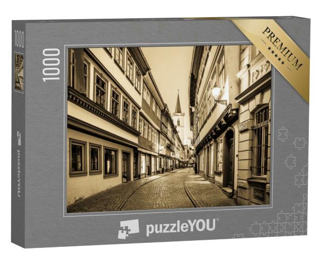 Puzzle 1000 Teile „Historischen Fassaden in Erfurt, Deutschland“