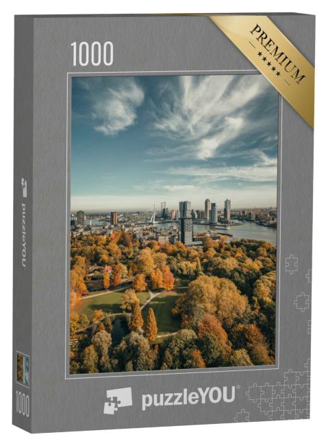 Puzzle 1000 Teile „Skyline von Rotterdam, Niederlande“