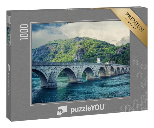 Puzzle 1000 Teile „Die Brücke über die Drina“