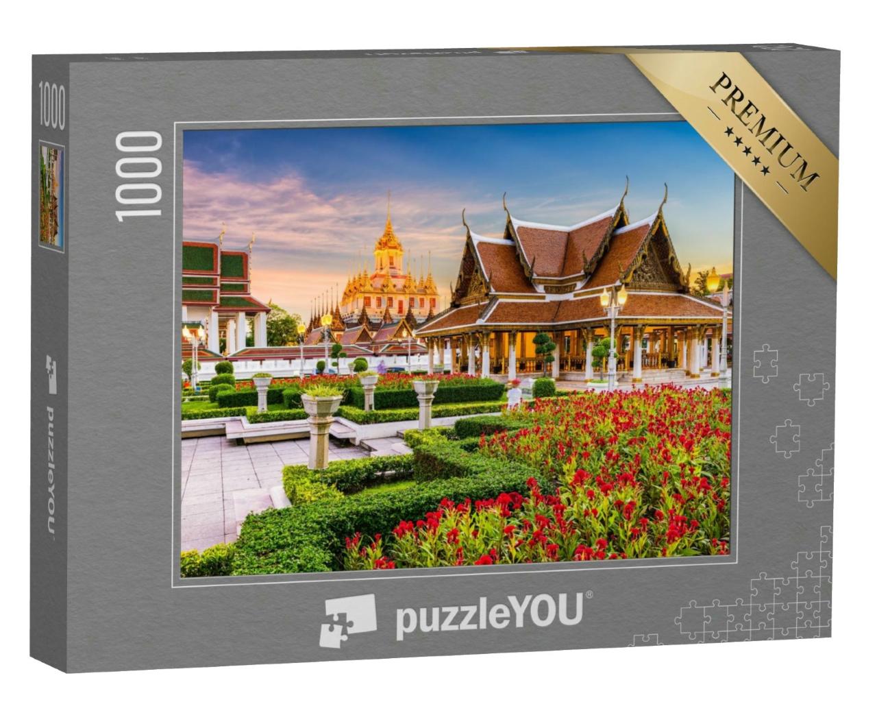 Puzzle 1000 Teile „Wat Ratchanatdaram-Tempel in Bangkok, Thailand.“