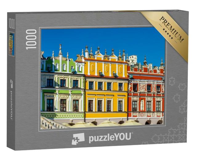 Puzzle 1000 Teile „Häuser auf dem Großen Markt in Zamosc, Polen“