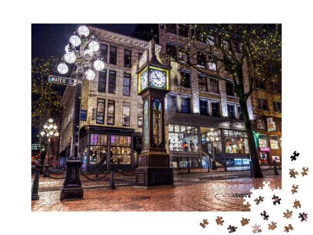 Puzzle 1000 Teile „Steam Clock im Stadtteil Gastown, Vancouver, Kanada.“
