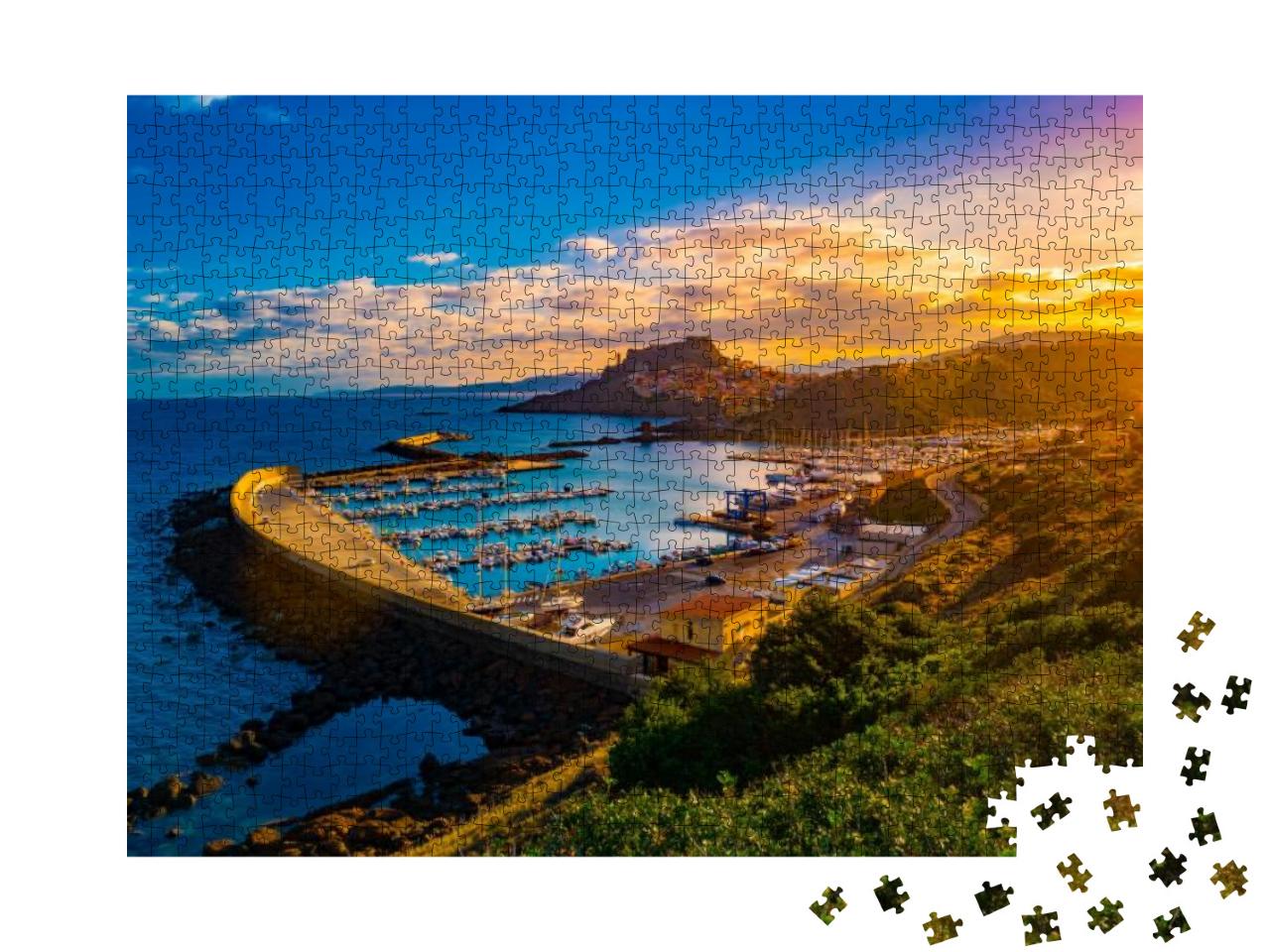 Puzzle 1000 Teile „Gasse von Castelsardo, Sardinien, Italien“
