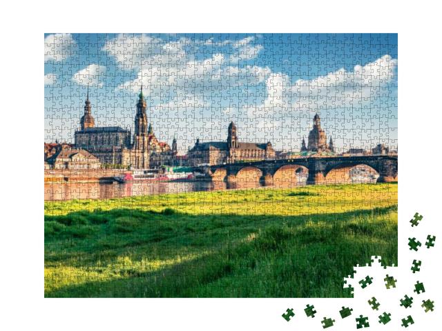 Puzzle 1000 Teile „Herrliches Stadtbild von Dresden, Sachsen, Deutschland“