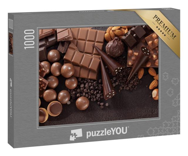 Puzzle 1000 Teile „Sortiment von feinen Pralinen und Schokolade“