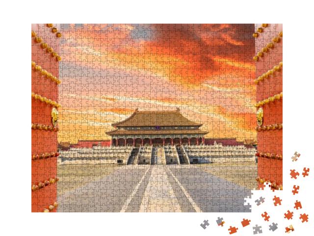 Puzzle 1000 Teile „Königspaläste der Verbotenen Stadt Peking, China“