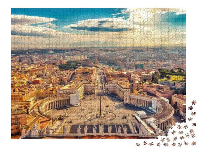 Puzzle 2000 Teile „Petersplatz im Vatikan, Rom“
