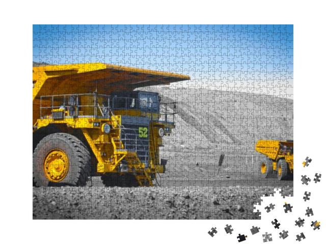 Puzzle 1000 Teile „Lastwagen im Tagebau“