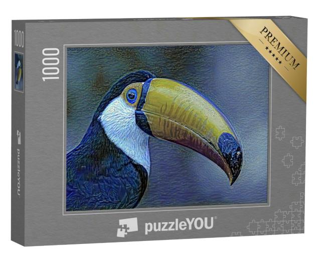 Puzzle 1000 Teile „im Kunst-Stil von van Gogh, Sternennacht - Riesen-Tukan in Brasilien - Puzzle-Kollektion Künstler & Gemälde“