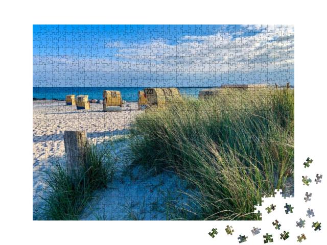 Puzzle 1000 Teile „Strandkörbe auf der Insel Fehmarn an der Ostsee“