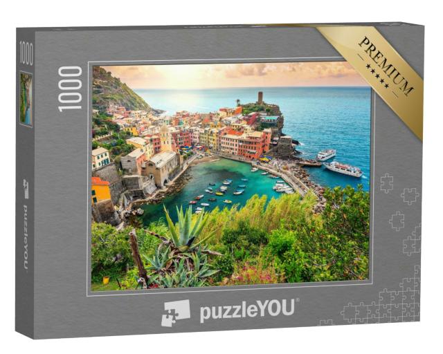 Puzzle 1000 Teile „Bezauberndes Panorama von Vernazza, Cinque Terre, Ligurien, Italien“