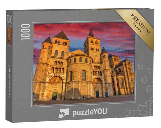 Puzzle 1000 Teile „Imposanter Dom in Trier im Sonnenuntergang“