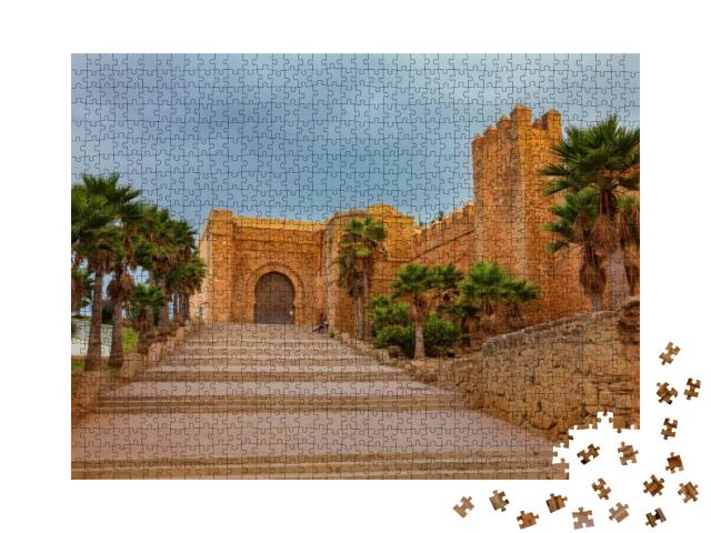 Puzzle 1000 Teile „Bab el Kebir, Haupttor der Kasbah der Udayas, Rabat, Marokko“
