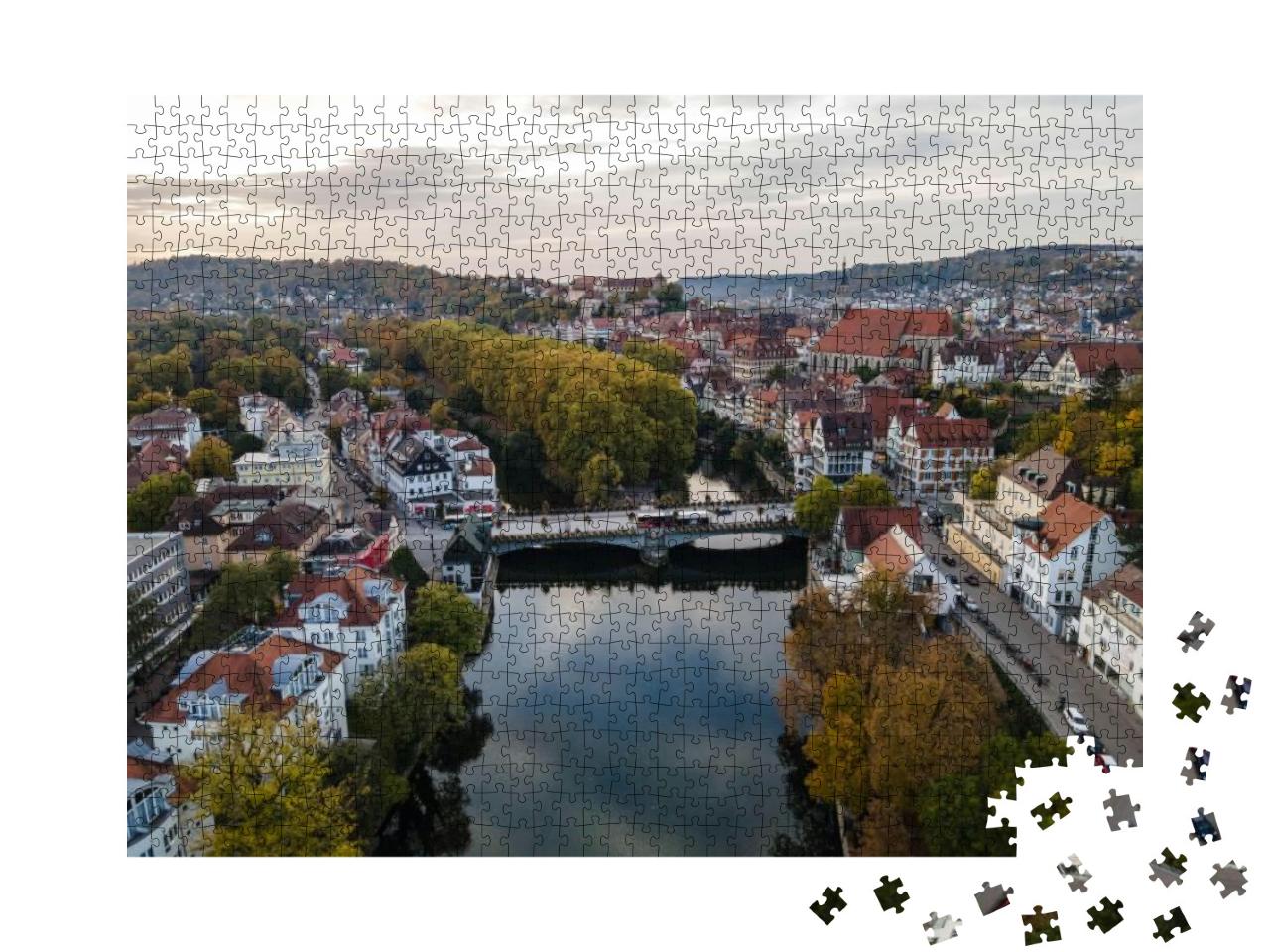Puzzle 1000 Teile „Tübingen am Neckar von oben“