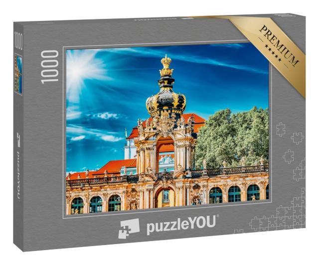 Puzzle 1000 Teile „Sockel des Kronentors, Dresdner Zwinger, Sachsen, Deutschland“