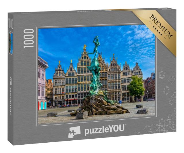 Puzzle 1000 Teile „Der Grote Markt von Antwerpen , Belgien“