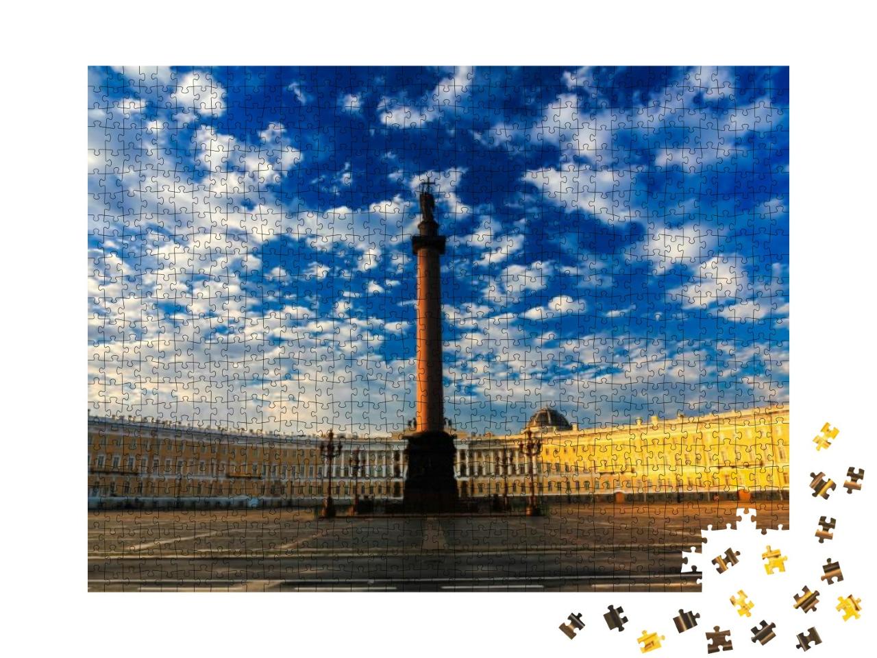 Puzzle 1000 Teile „Morgen am Palastplatz, Sankt Petersburg, Russland“