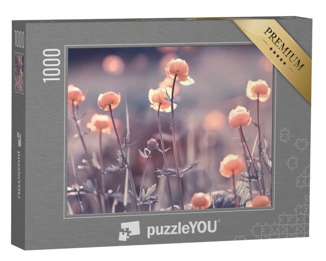 Puzzle 1000 Teile „Wunderschöne zarte Blüten im frühen Sonnenaufgang“
