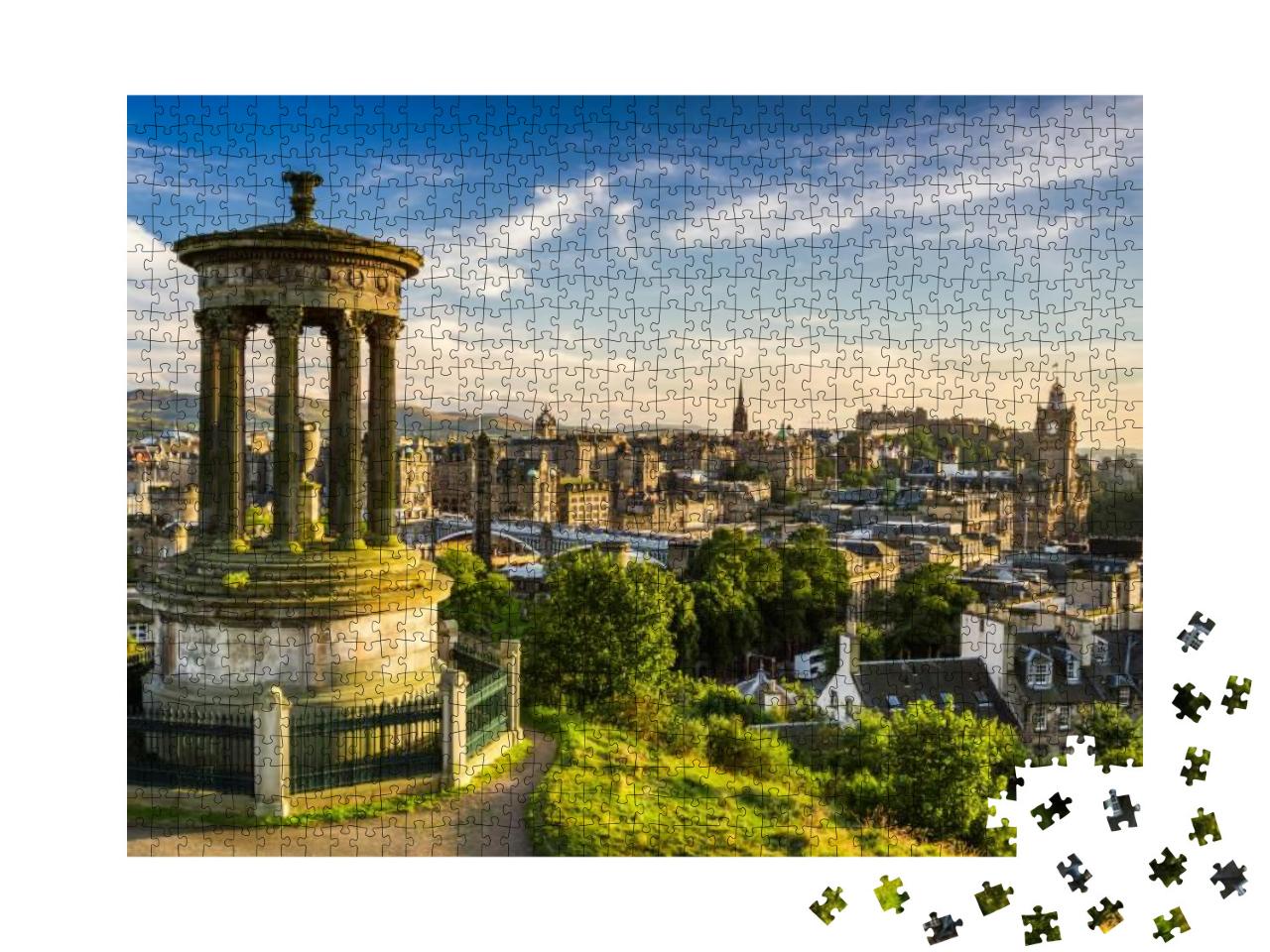 Puzzle 1000 Teile „Schöne Aussicht auf die Stadt Edinburgh, Schottland“
