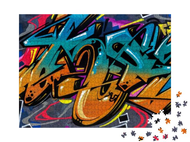 Puzzle 1000 Teile „Street Art Graffiti-Schriftzug“