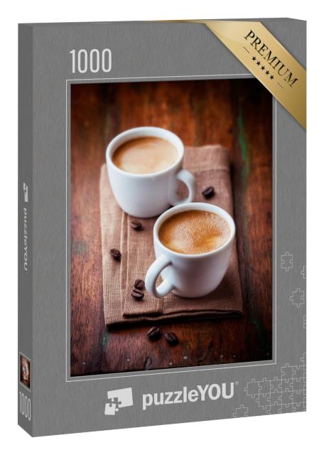 Puzzle 1000 Teile „Zwei Tassen von frisch aufgebrühtem Espresso“