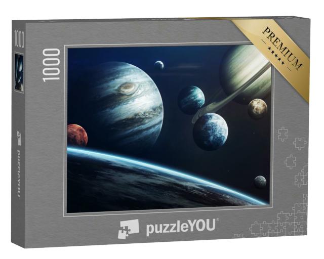 Puzzle 1000 Teile „Planeten des Sonnensystems, NASA“