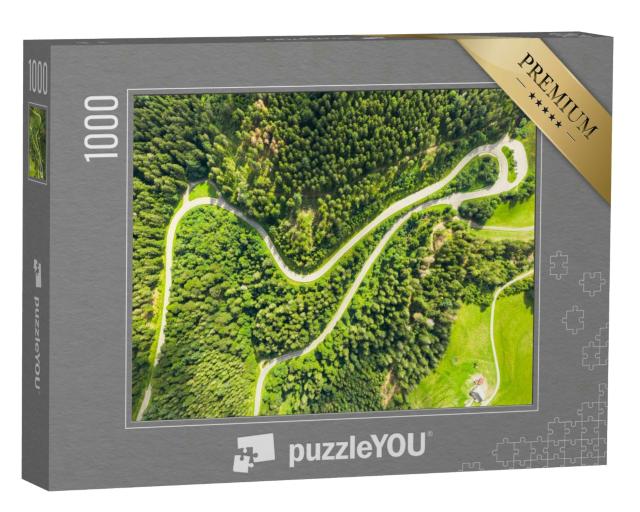 Puzzle 1000 Teile „Kurvenreiche Straße: Schwarzwald in Deutschland“