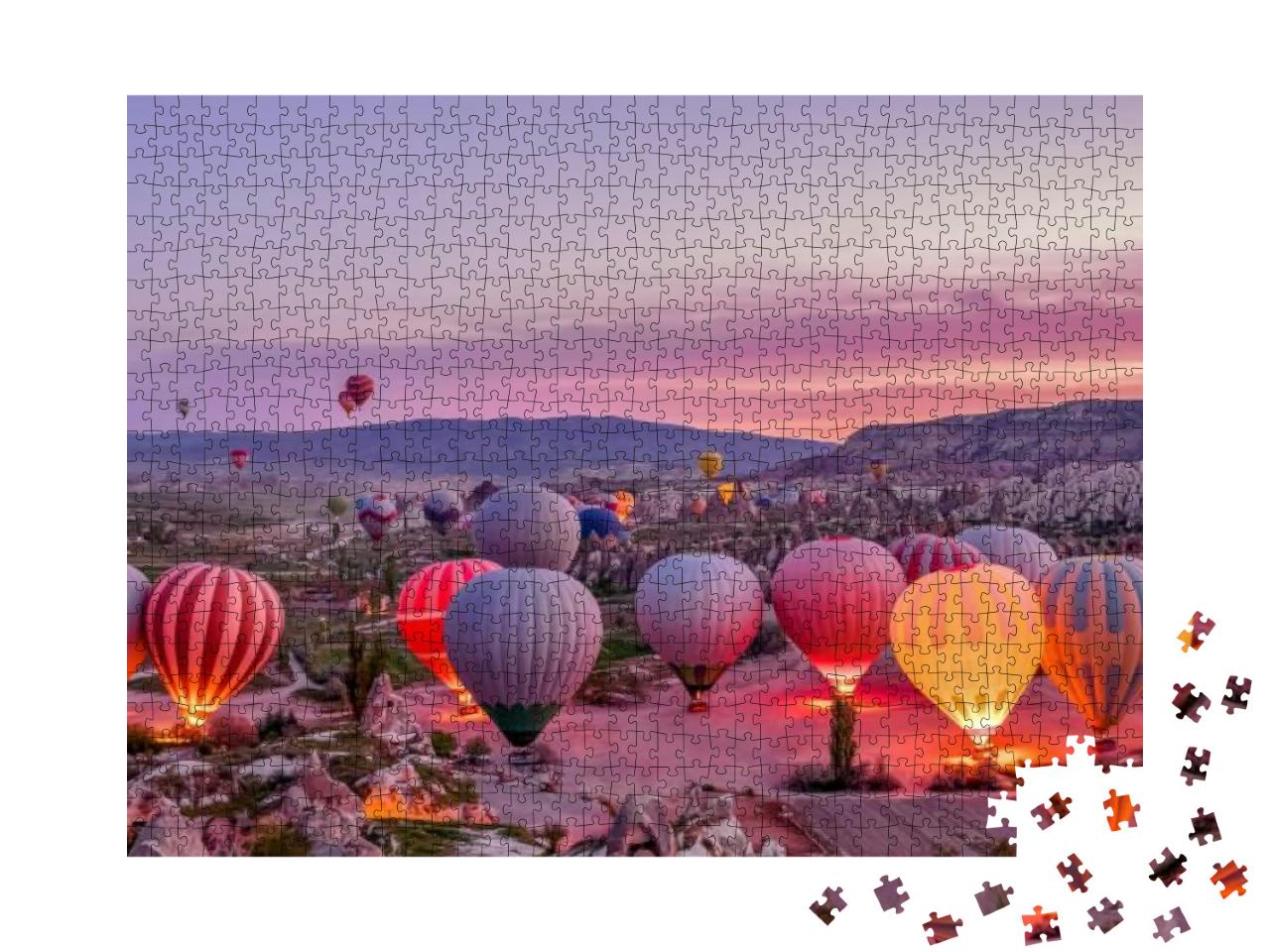 Puzzle 1000 Teile „Heißluftballons im Goreme-Nationalpark, Türkei“