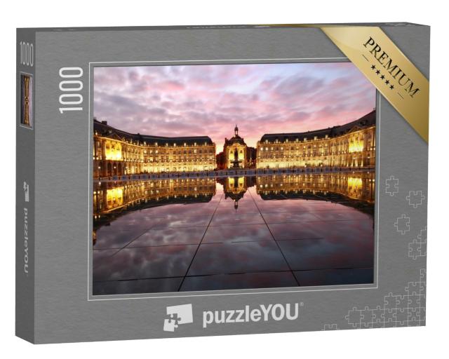 Puzzle 1000 Teile „Bordeaux in der Abenddämmerung - Feiertag im 17. Dezember“