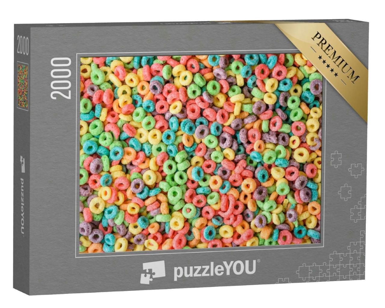 Puzzle 2000 Teile „Bunte Frühstücks-Cerealien“