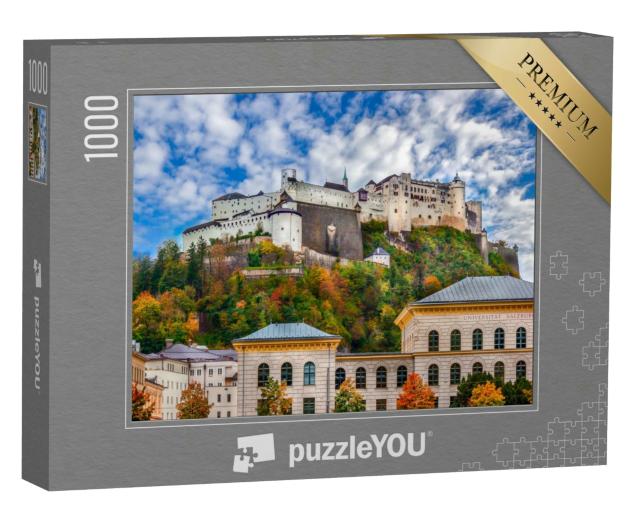 Puzzle 1000 Teile „Wunderschöne Blick auf die Festung Hohensalzburg, Salzburg, Österreich“