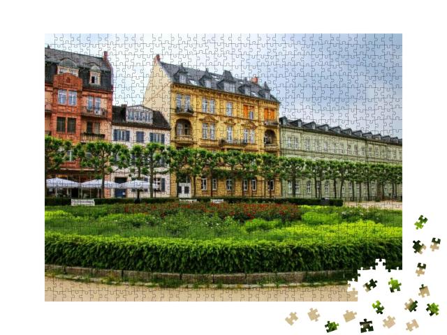 Puzzle 1000 Teile „Wohngebäude am Luisenplatz, Wiesbaden, Deutschland“