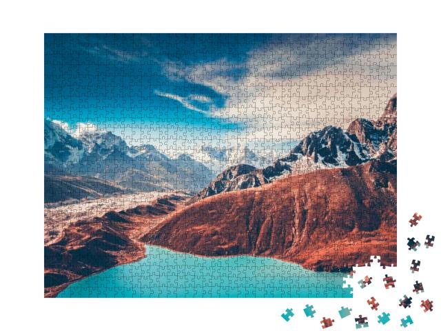 Puzzle 1000 Teile „Türkisfarbener Bergsee im Hiimalaya-Gebirge“