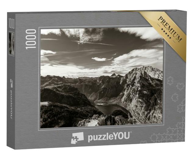 Puzzle 1000 Teile „Berchtesgadener Land: Schöner Bergblick vom Jennerberg aus“