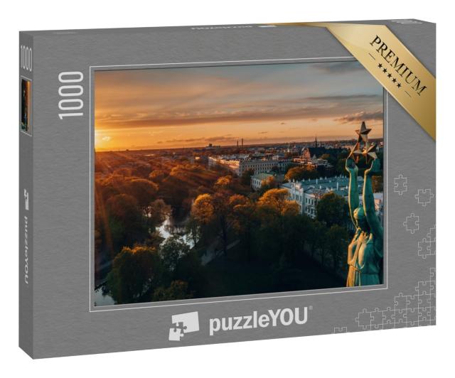 Puzzle 1000 Teile „Freiheitsdenkmal Milda in Riga, Lettland“