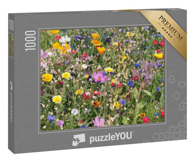 Puzzle 1000 Teile „Schöne bunte Wiese mit Wildblumen“