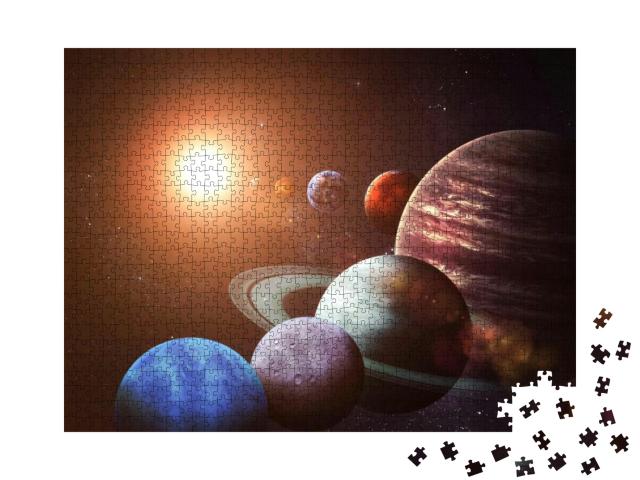 Puzzle 1000 Teile „Sonnensystem und Weltraumobjekte“