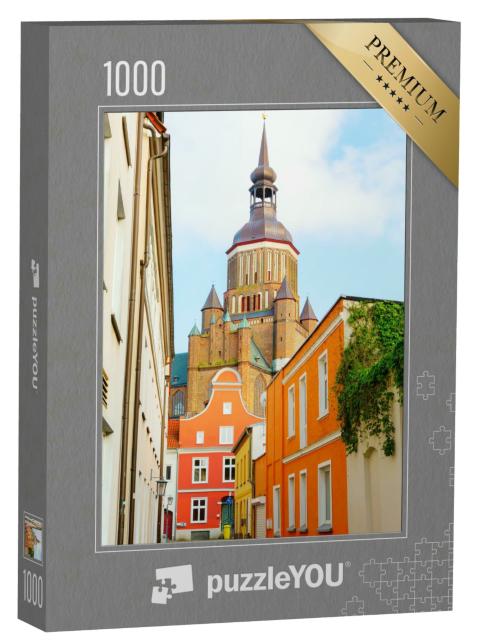 Puzzle 1000 Teile „Altstadt von Stralsund mit Kirche, Deutschland“