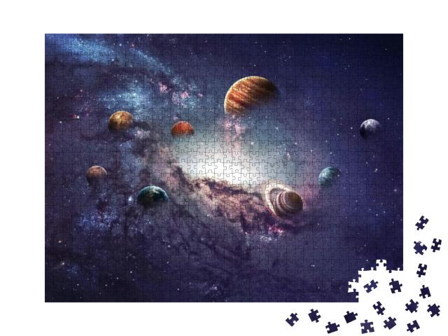 Puzzle 1000 Teile „Die Entstehung der Planeten des Sonnensystems“
