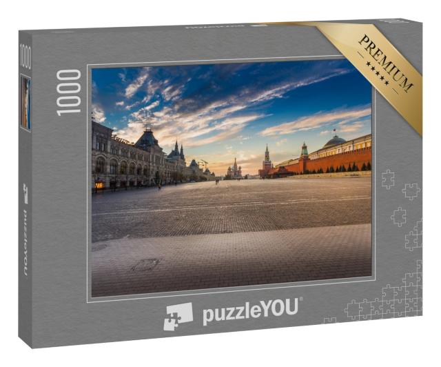 Puzzle 1000 Teile „Moskau, Russland: Roter Platz mit Blick auf die Basilius-Kathedrale“
