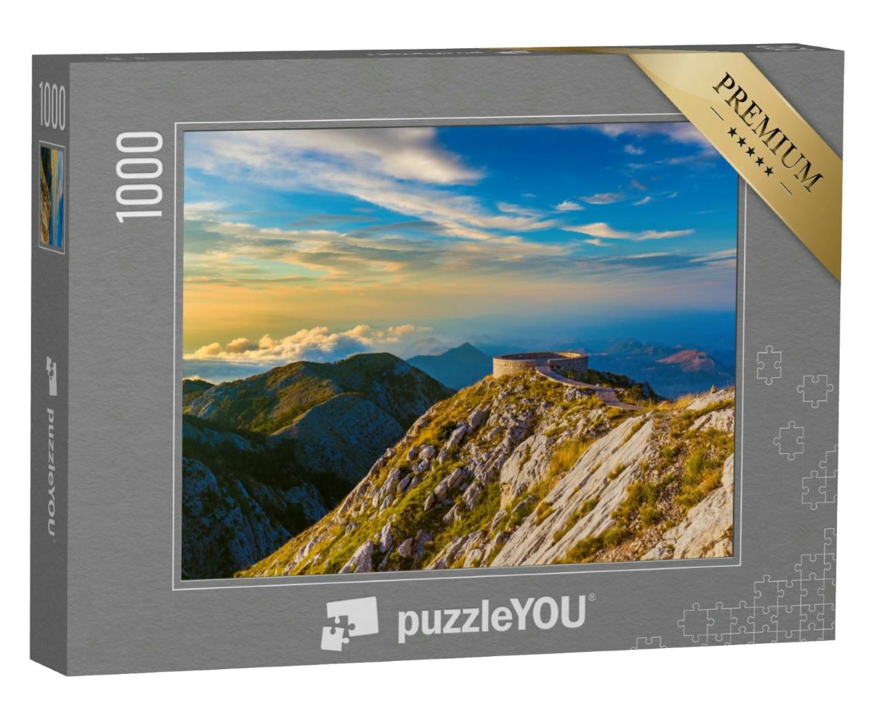 Puzzle 1000 Teile „Lovcen Mountains National Park in Montenegro bei Sonnenuntergang“