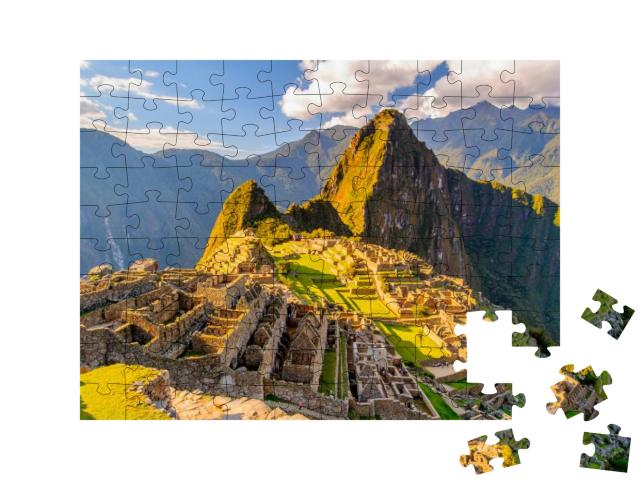 Puzzle 100 Teile „Peru, Südamerika: Machu Picchu, UNESCO-Weltkulturerbe“