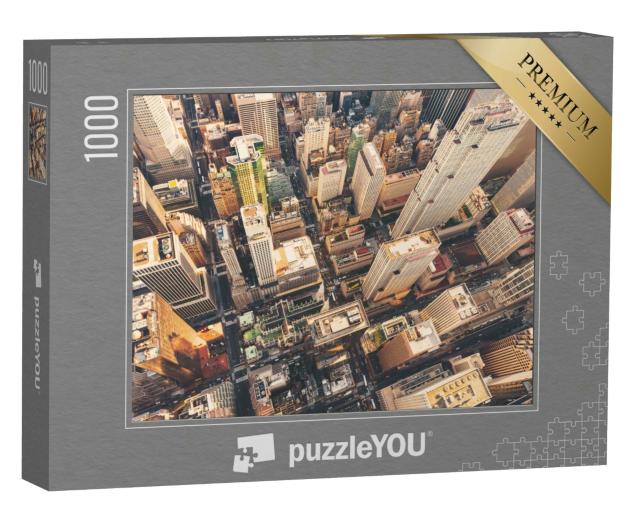 Puzzle 1000 Teile „Luftaufnahme von Midtown Manhattan mit Blick auf die St. Patrick's Cathedral“