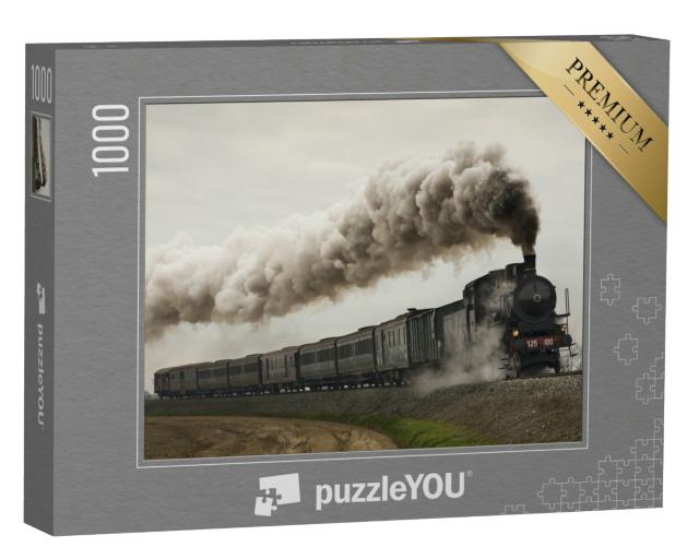 Puzzle 1000 Teile „alter schwarzer Dampfzug“