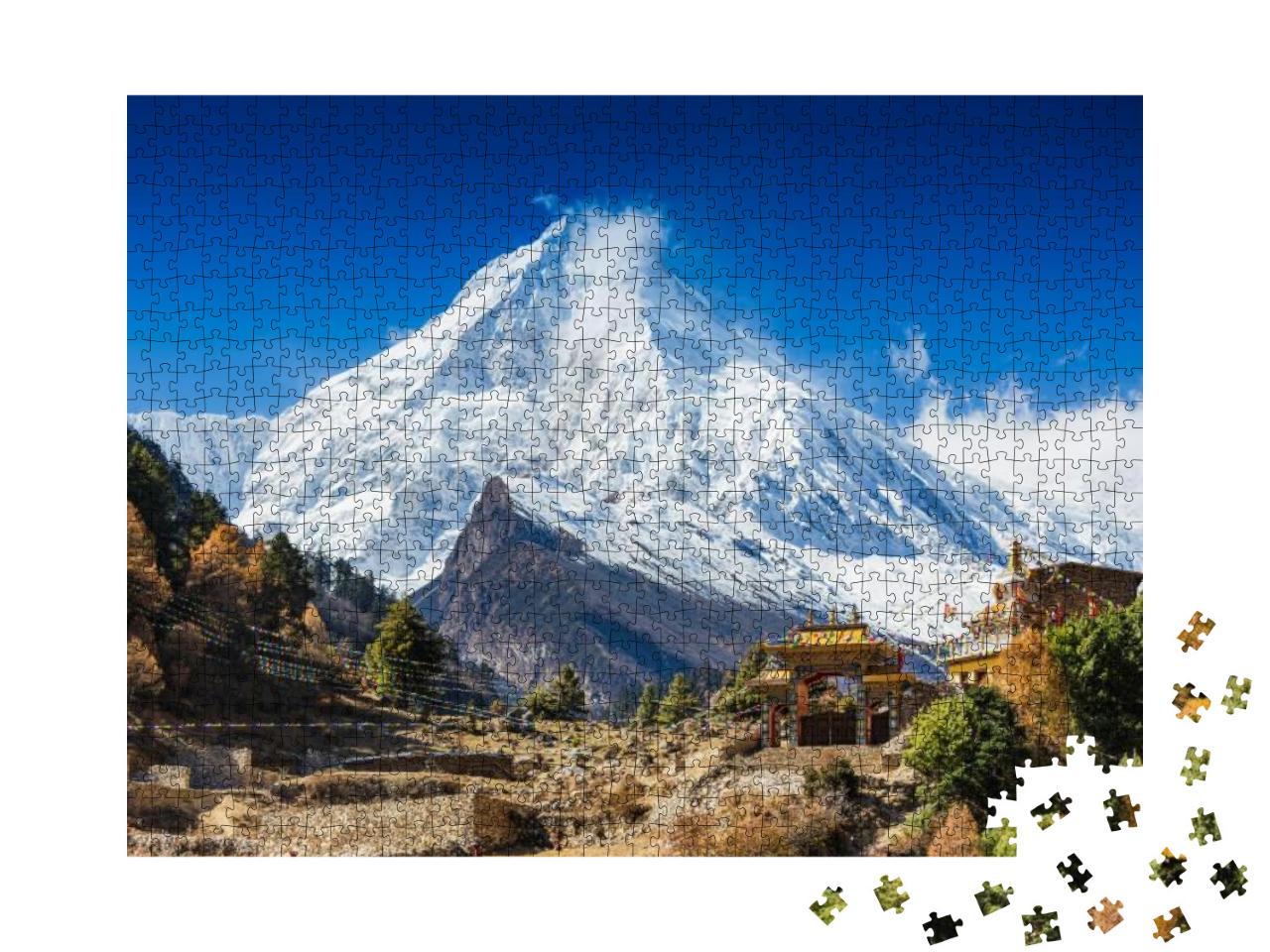 Puzzle 1000 Teile „Mount Manaslu im Himalaya, Nepal“