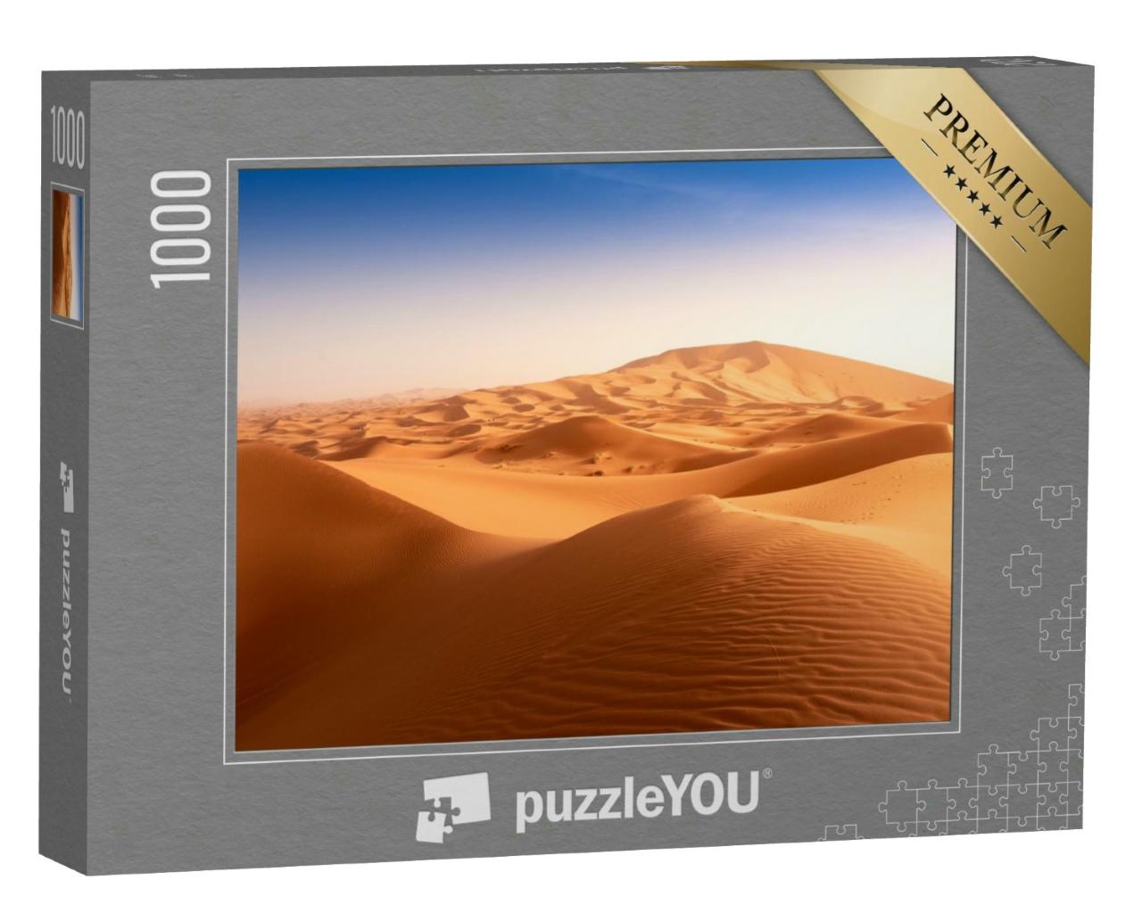 Puzzle 1000 Teile „Wunderschöne Sanddünen in der Wüste Sahara in Marokko“
