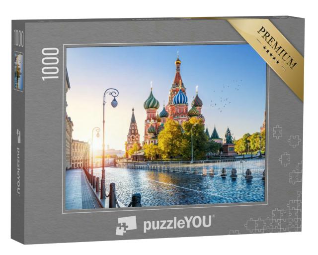 Puzzle 1000 Teile „Die Basilius-Kathedrale auf dem Roten Platz in Moskau“