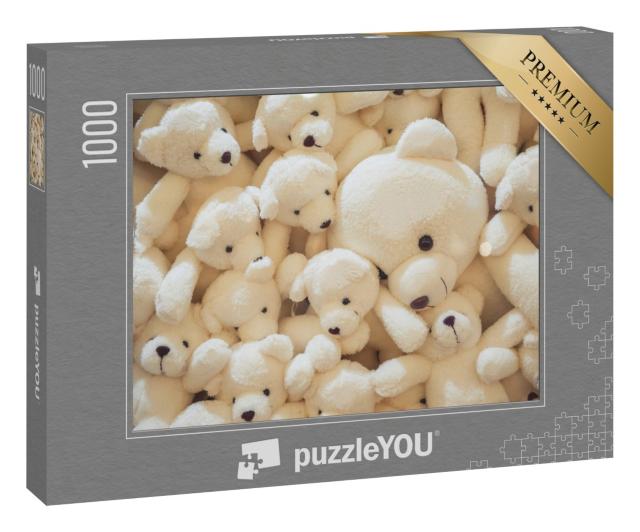 Puzzle 1000 Teile „Weiße Teddybären zum Kuscheln“