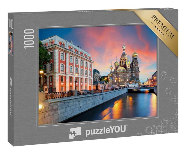 Puzzle 1000 Teile „Kirche des Erlösers, Sankt Petersburg, Russland“